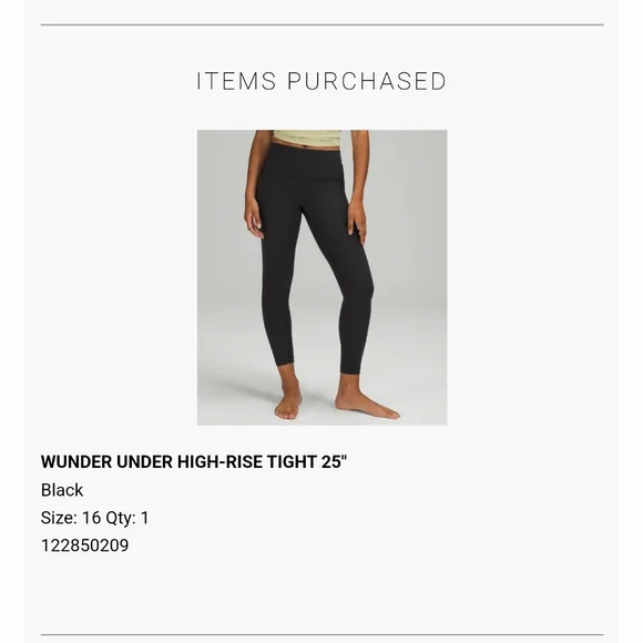Lululemon Wunder Under 25" - Picture 2 of 6